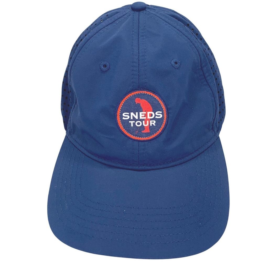 SNEDS Tour Golf Performance Hat Blue Perforated Athletic Adjustable